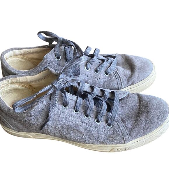 UGG Bluish Grey Faux Suede Sneakers - Picture 1 of 7